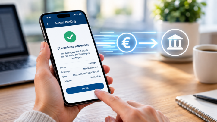 Instant Banking, Sofortüberweisung, Geldüberweisung 